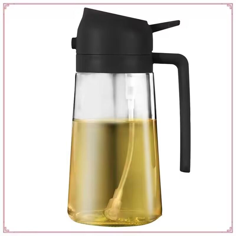 Picture of 2-In-1 Glass Oil Dispenser Suitable Forkitchen 2-In-1 Glass Oil Dispenser & Sprayer- The Asia Express-Black