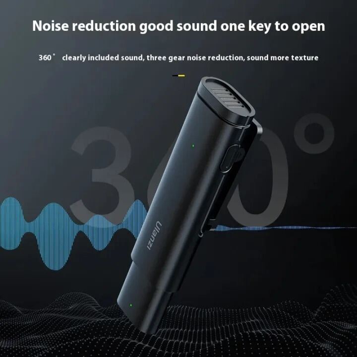 Picture of Ulanzi WM-10 Microphone Wireless Mini Noise Reduction Bluetooth Lavalier Microphone For Smartphone Ecording Interviews Videos_ The Asia Express-Black