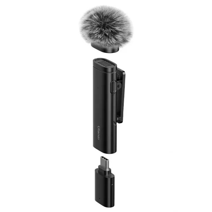 Picture of Ulanzi WM-10 Microphone Wireless Mini Noise Reduction Bluetooth Lavalier Microphone For Smartphone Ecording Interviews Videos_ The Asia Express-Black