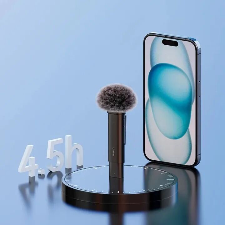 Picture of Ulanzi WM-10 Microphone Wireless Mini Noise Reduction Bluetooth Lavalier Microphone For Smartphone Ecording Interviews Videos_ The Asia Express-Black