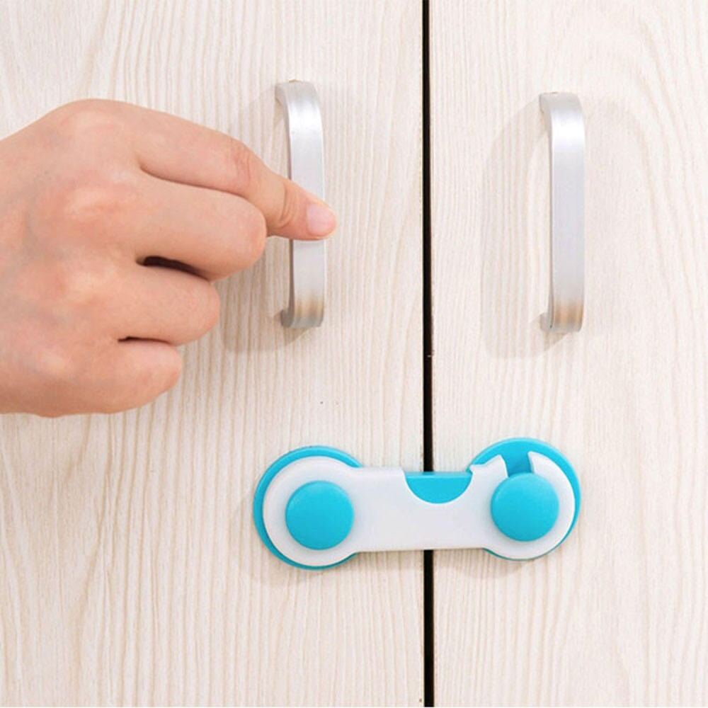Picture of Creative Baby Kids Safety Lock Box Drawer Cupboard Cabinet Wardrobe Door Fridge Safety Lock Prevent Children From Opening Drawers Toddler Safety Protector- The Asia Express-Multicolor