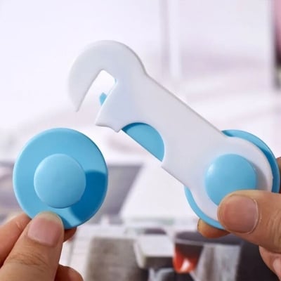Picture of Creative Baby Kids Safety Lock Box Drawer Cupboard Cabinet Wardrobe Door Fridge Safety Lock Prevent Children From Opening Drawers Toddler Safety Protector- The Asia Express-Multicolor