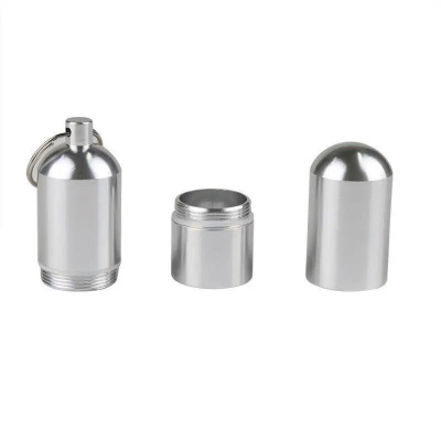 Picture of Mini Aluminium Cigarette Case, Key Ring with Cigarette Cases, Waterproof Round Cigarettes for Men, Portable Cigarette Box for Travel, Hiking, Camping- The Asia Express