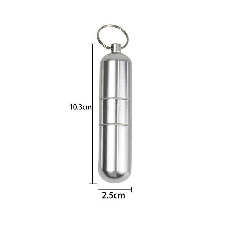 Picture of Mini Aluminium Cigarette Case, Key Ring with Cigarette Cases, Waterproof Round Cigarettes for Men, Portable Cigarette Box for Travel, Hiking, Camping- The Asia Express