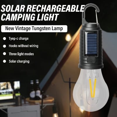 Picture of Rechargeable camping light, Hookup wire-free, New vintage tungsten, Three light modes, three styles- The Asia Express