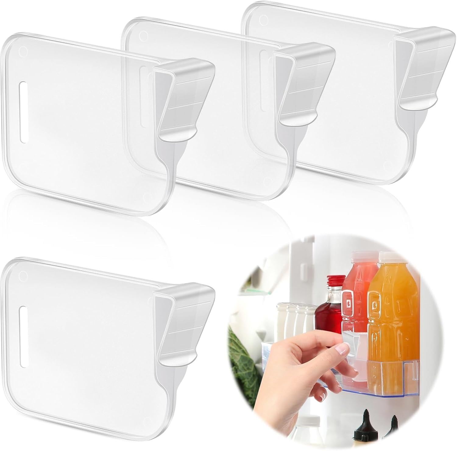 Picture of 12pcs Practical Refrigerator Storage Divider for Kitchen Organization Perfect for Arranging Eggs Bottles kitchen accessories dish rack- The Asia Express