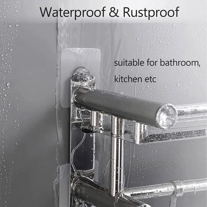 Picture of 5pcs Super Strong Adhesive Wall Hooks Maximum Hold for Kitchen Bathroom Damage Free Hanging Posters Shelves Nails Storage- The Asia Express
