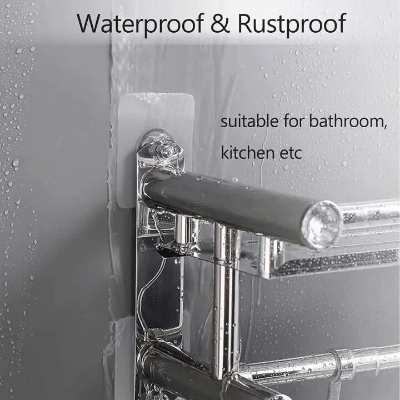 Picture of 5pcs Super Strong Adhesive Wall Hooks Maximum Hold for Kitchen Bathroom Damage Free Hanging Posters Shelves Nails Storage- The Asia Express