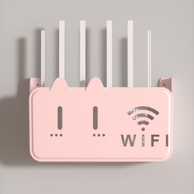 Picture of Wall Mounted WiFi Router Shelf Box – ABS Plastic Wireless Router Holder & Organizer – Hidden Cable Storage Bracket – Space Saver for Home & Office – Easy Install –  Wall Mounted Decorative Internet Box (1Pcs MultiColor)-The Asia Express-Multicolor