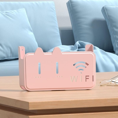 Picture of Wall Mounted WiFi Router Shelf Box – ABS Plastic Wireless Router Holder & Organizer – Hidden Cable Storage Bracket – Space Saver for Home & Office – Easy Install –  Wall Mounted Decorative Internet Box (1Pcs MultiColor)-The Asia Express-Multicolor