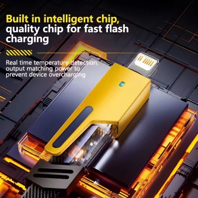Picture of 65W USB Type C Four-in-one Multi-function Fast Charging Data Cable PD 27W Super Quick Charge Cord For iPhone Samsung Huawei POCO- The Asia Express