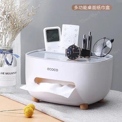 Picture of ECOCO Cute Large Storage Napkin Holder Multi-functional Car Tissue Box Light Luxury Storage Box Desktop Medium Multifunctional Tissue Box – Storage Organizer & Tools Holder- The Asia Express-Multicolour