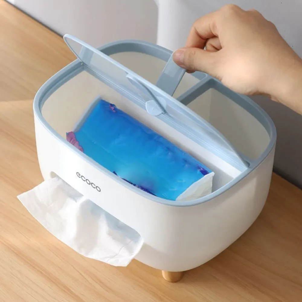 Picture of ECOCO Cute Large Storage Napkin Holder Multi-functional Car Tissue Box Light Luxury Storage Box Desktop Medium Multifunctional Tissue Box – Storage Organizer & Tools Holder- The Asia Express-Multicolour