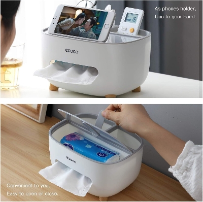 Picture of ECOCO Cute Large Storage Napkin Holder Multi-functional Car Tissue Box Light Luxury Storage Box Desktop- The Asia Express