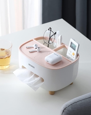 Picture of ECOCO Cute Large Storage Napkin Holder Multi-functional Car Tissue Box Light Luxury Storage Box Desktop- The Asia Express