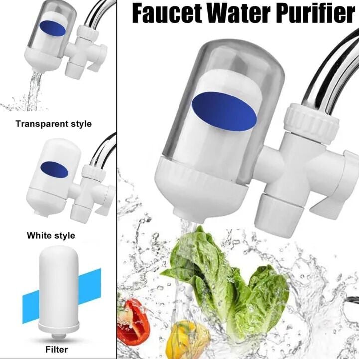 Picture of Faucet Water Filter with Washable Ceramic Filter Cartridge Tap Water Purifier For Household Kitchen Faucet Percolator- The Asia Express