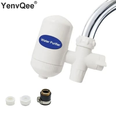Picture of Faucet Water Filter with Washable Ceramic Filter Cartridge Tap Water Purifier For Household Kitchen Faucet Percolator- The Asia Express