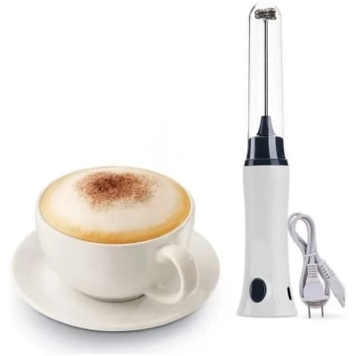 Picture of Electric Milk Foamer Blender Wireless Coffee Whisk Mixer Handheld Egg Beater Cappuccino Frother Mixer USB Portable Kitchen Tools- The Asia Express