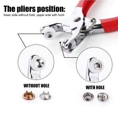 Picture of Five-prong Button Installation Tool Snap Tool Kit Metal Snap Ring Belt Fastening Pliers Clamping Tool Kit For Garment Sewing- The Asia Express-Multicolor