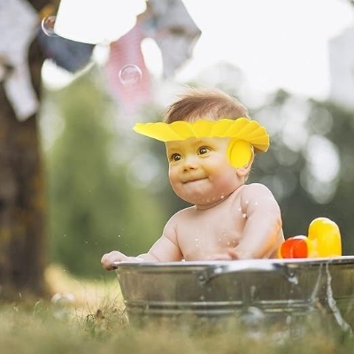 Picture of Adjustable Kids Shower Cap Baby EVA Soft Kids Shampoo Bath Shower Cap Hat Baby Care Bath Protection for Kid Shower Accessory- The Asia Express-Multicolor