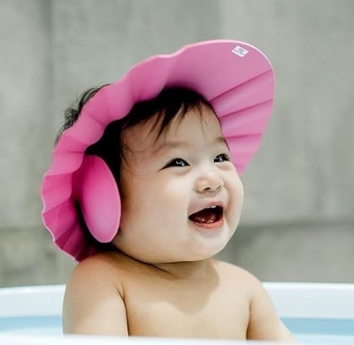 Picture of Adjustable Kids Shower Cap Baby EVA Soft Kids Shampoo Bath Shower Cap Hat Baby Care Bath Protection for Kid Shower Accessory- The Asia Express-Multicolor