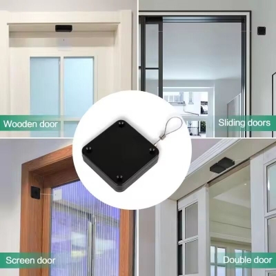 Picture of Automatic Sensor Door Closer Punch-free Adjustable Surface Door Stopper Automatically Close Door Bracket Closer Home Improvement- The Asia Express-Multicolor