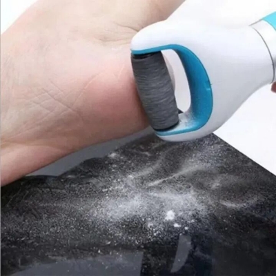 Picture of Rechargeable Pedicure Machine–Portable Foot & Heel Care Device for Removing Dead Skin, Cracked Heels & Hard Callus–Powerful Foot Grinder, Scrubber, Cleaner with 2 Replaceable Roller Heads and USB Charging for Smooth, Soft & Beautiful Feet-The Asia Express-Multicolor