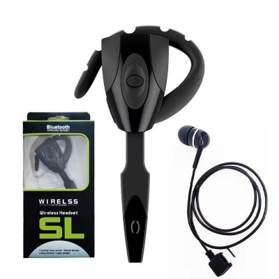 Picture of Wireless Ear Hook Headset (SL: 349) – Hands-Free Bluetooth Earphone for Comfortable, Secure Fit and Ultimate Freedom – Enjoy Calls, Music, and Voice Commands Anywhere- The Asia Express-Black