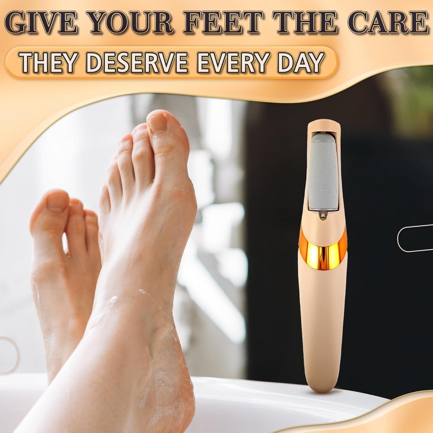 Picture of Rechargeable Electric Callus Remover for Feet – 2-Speed Powerful Foot Sander with Coarse & Fine Roller Heads for Removing Dead Skin, Cracked Heels & Hard Callus – Safe, Compact & Travel-Friendly Foot Care Tool for Smooth, Soft Feet- The Asia Express-Multicolor