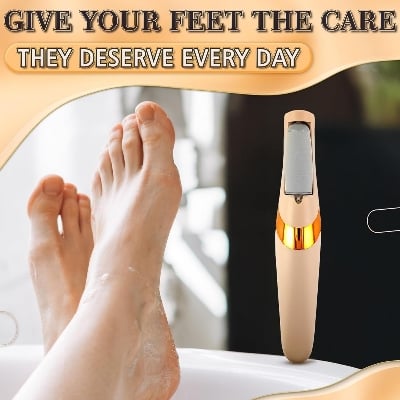 Picture of Rechargeable Electric Callus Remover for Feet – 2-Speed Powerful Foot Sander with Coarse & Fine Roller Heads for Removing Dead Skin, Cracked Heels & Hard Callus – Safe, Compact & Travel-Friendly Foot Care Tool for Smooth, Soft Feet- The Asia Express-Multicolor