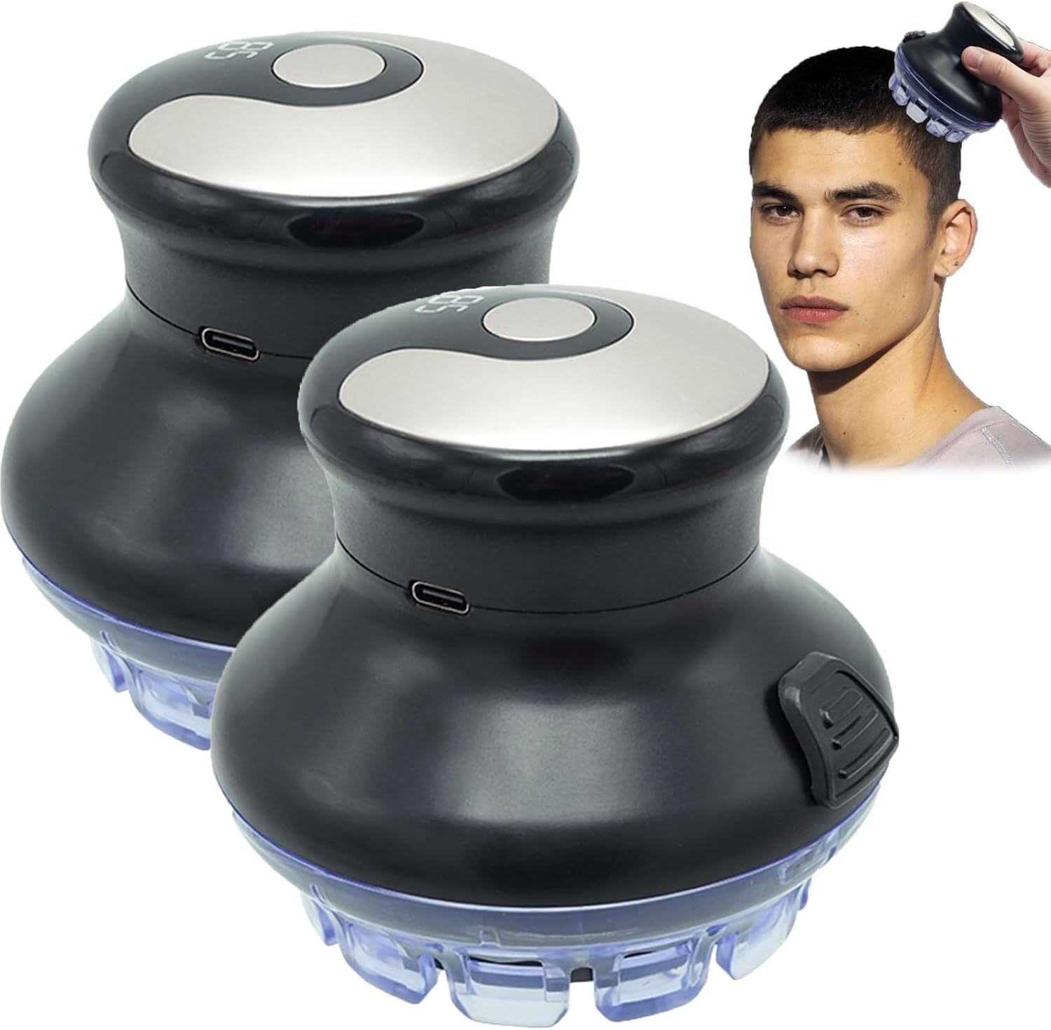 Picture of 2025 New Wireless Round Hair Clipper – Fast Haircut Trimmer with LED Display, Automatic Hair Cutting Kit with Adjustable 3–12mm Length Settings for Men, Kids & Home Use – Portable Rechargeable Hair Grooming Tool- The Asia Express