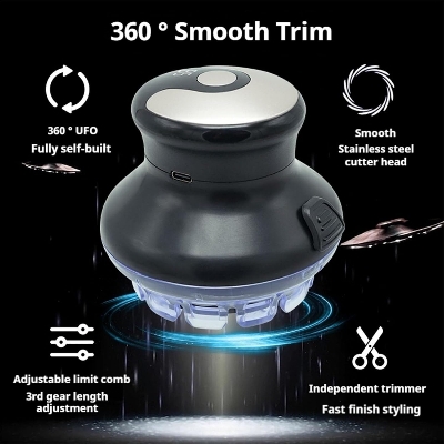 Picture of 2025 New Wireless Round Hair Clipper – Fast Haircut Trimmer with LED Display, Automatic Hair Cutting Kit with Adjustable 3–12mm Length Settings for Men, Kids & Home Use – Portable Rechargeable Hair Grooming Tool- The Asia Express