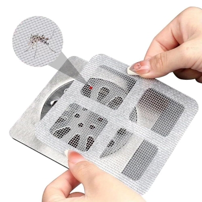 Picture of 1/5/10 Pcs Disposable Floor Drain Hair Catcher Stickers – Shower & Sink Mesh Strainers for Bathtub, Bathroom, Kitchen & Hair-Free Drain Protection- The Asia Express-5-Pcs