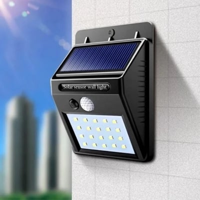 Picture of High Power Solar LED Motion Sensor Light – 30 LEDs Wireless Waterproof Outdoor Wall Light for Garden, Patio, Yard, Deck, Garage, Driveway & Fence – Energy Saving Security Light for Home & Outdoor Use- The Asia Express-Black
