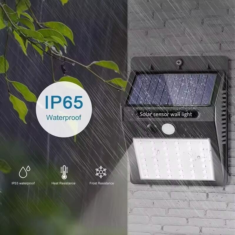 Picture of High Power Solar LED Motion Sensor Light – 30 LEDs Wireless Waterproof Outdoor Wall Light for Garden, Patio, Yard, Deck, Garage, Driveway & Fence – Energy Saving Security Light for Home & Outdoor Use- The Asia Express-Black