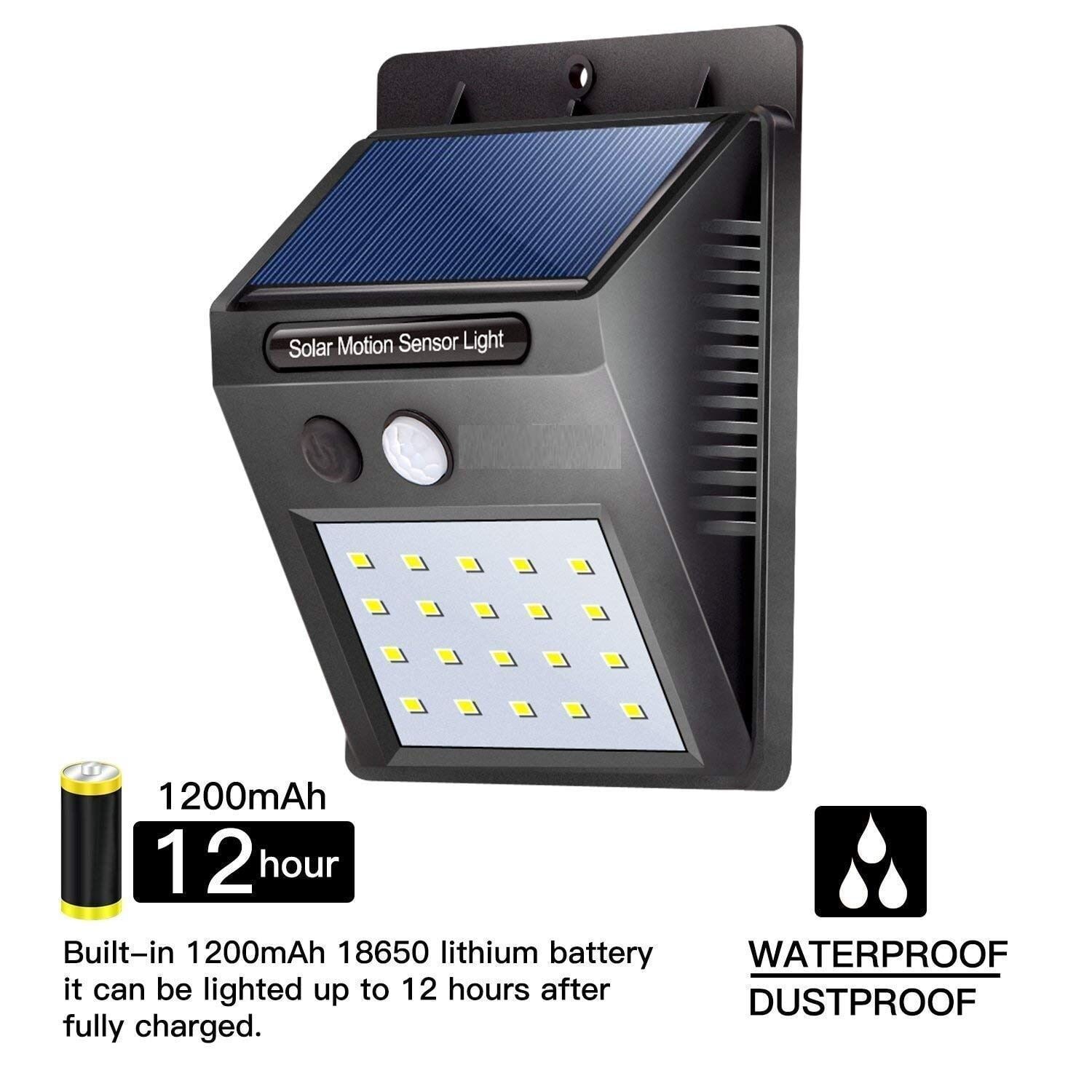 Picture of High Power Solar LED Motion Sensor Light – 30 LEDs Wireless Waterproof Outdoor Wall Light for Garden, Patio, Yard, Deck, Garage, Driveway & Fence – Energy Saving Security Light for Home & Outdoor Use- The Asia Express-Black