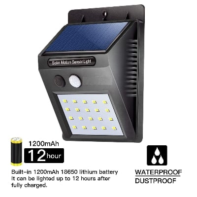 Picture of High Power Solar LED Motion Sensor Light – 30 LEDs Wireless Waterproof Outdoor Wall Light for Garden, Patio, Yard, Deck, Garage, Driveway & Fence – Energy Saving Security Light for Home & Outdoor Use- The Asia Express-Black