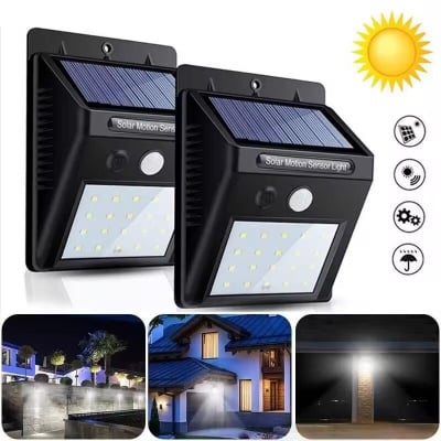 Picture of High Power Solar LED Motion Sensor Light – 30 LEDs Wireless Waterproof Outdoor Wall Light for Garden, Patio, Yard, Deck, Garage, Driveway & Fence – Energy Saving Security Light for Home & Outdoor Use- The Asia Express-Black