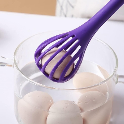 Picture of Egg Beaters Manual Whisk & Food Clip – Plastic Hand Stirring Stick, Manual Mixer for Eggs, Sauces, Foam & Baking, Handy Kitchen Tool baking manual noodle tongs and spoons- The Asia Express-Multicolor