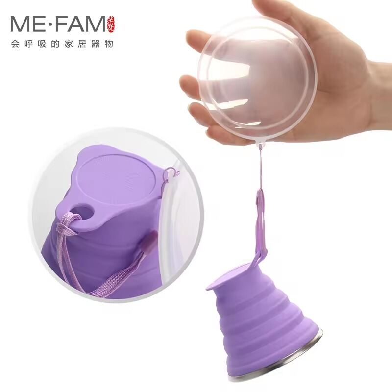 Picture of High Quality Portable Folding Silicone Cup – Collapsible Travel Sport Mug for Drinking Coffee, Tea & Outdoor Use Compact & Reusable Foldable Silicone Cup- The Asia Express-Multicolor