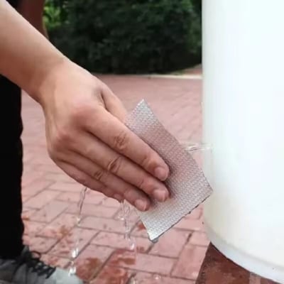 Picture of Super Sticky Aluminum Foil Buty Rubber Tape Self-Adhesive Waterproof Sealing Tape, Roof, Pipe, Wall & Marine Leak Repair Tape High-Strength Heat & Water Resistant Sealant Tape- The Asia Express-Silver