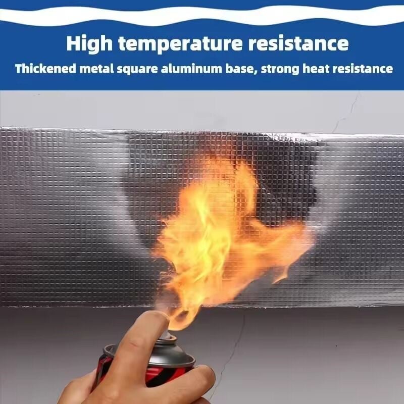 Picture of Super Sticky Aluminum Foil Buty Rubber Tape Self-Adhesive Waterproof Sealing Tape, Roof, Pipe, Wall & Marine Leak Repair Tape High-Strength Heat & Water Resistant Sealant Tape- The Asia Express-Silver