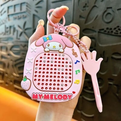 Picture of Creative New Stress-Relief Magnetic Steel Ball Drawing Board Keychain, Cute Schoolbag Pendant & Car Key Ring, Perfect Gift & Japanese Style Montessori Mini Funny Keychain, Educational Toy & DIY Doodle Board Keyring- The Asia Express-Multicolor