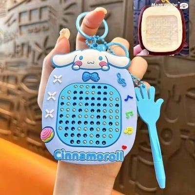 Picture of Creative New Stress-Relief Magnetic Steel Ball Drawing Board Keychain, Cute Schoolbag Pendant & Car Key Ring, Perfect Gift & Japanese Style Montessori Mini Funny Keychain, Educational Toy & DIY Doodle Board Keyring- The Asia Express-Multicolor