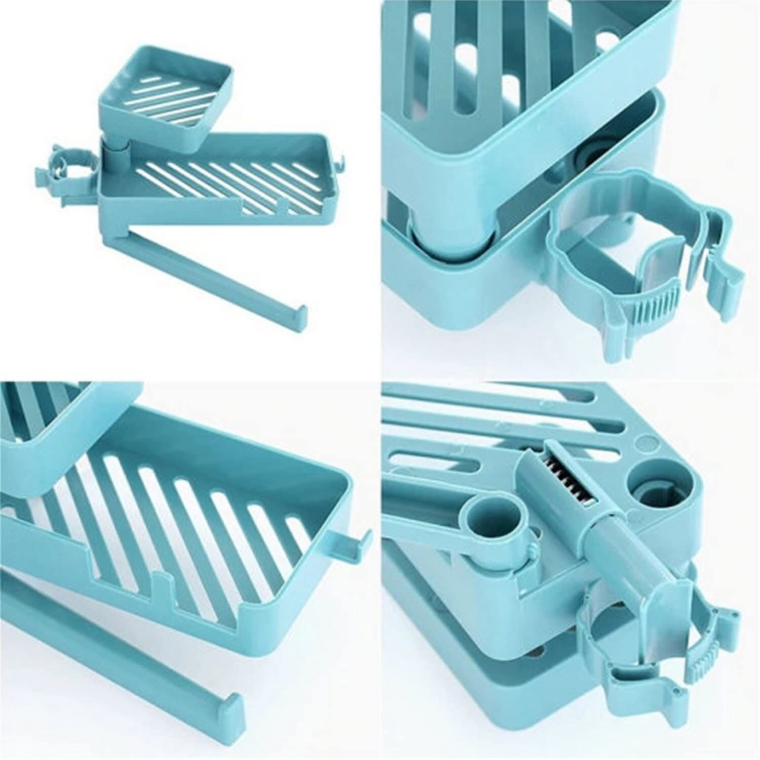Picture of Kitchen & Bathroom Over Faucet Storage Rack – Multi-Functional Shower Caddy, Sink Caddy, Towel & Cleaning Cloth Holder, Sponge Organizer- The Asia Express-Multicolor
