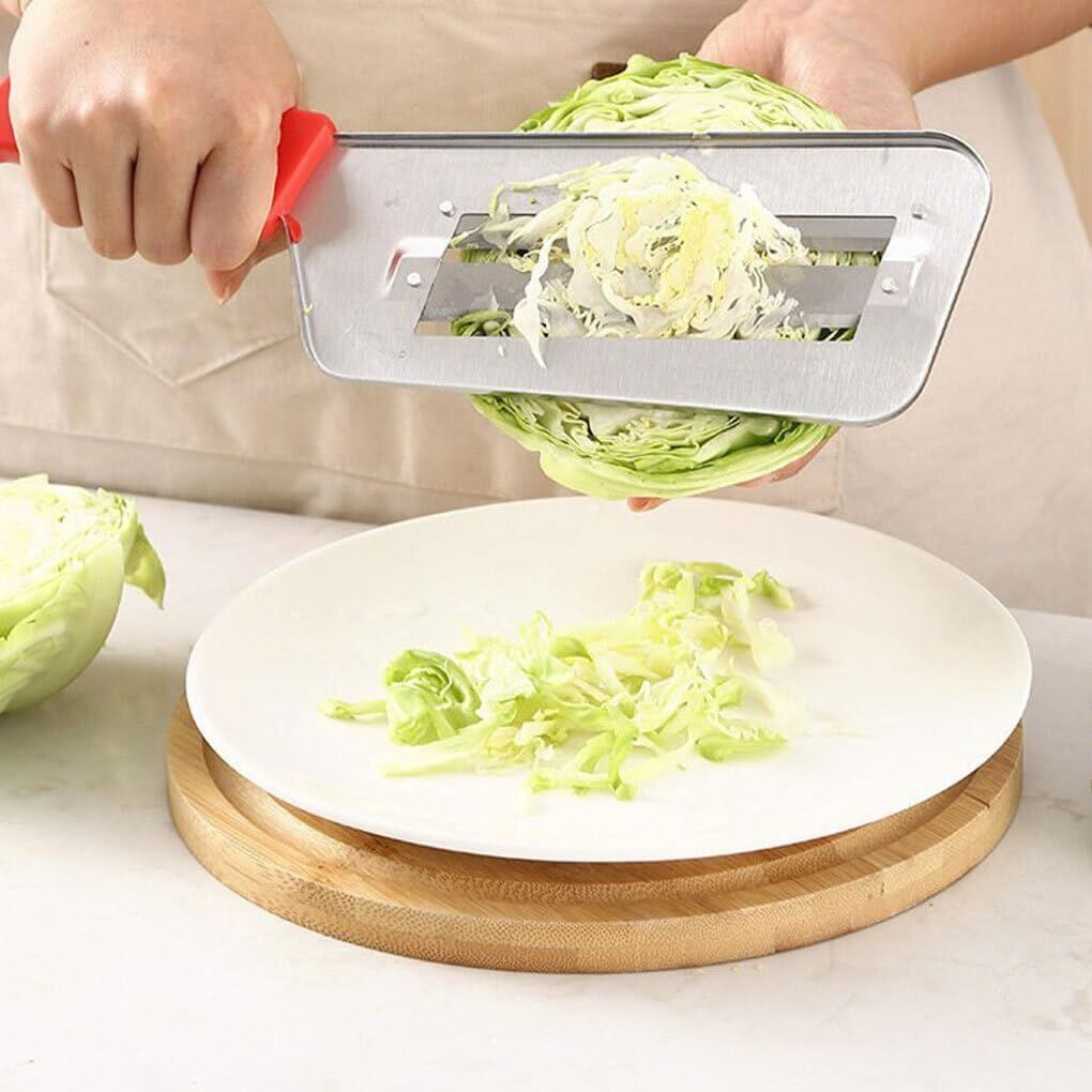 Picture of Durable and Sharp Cabbage Kitchen Knife vegetable cutter slicer with Premium Stainless Steel Cabbage Cutter with Two Sharp Blades Easy to Clean-The Asia Express-Multicolor
