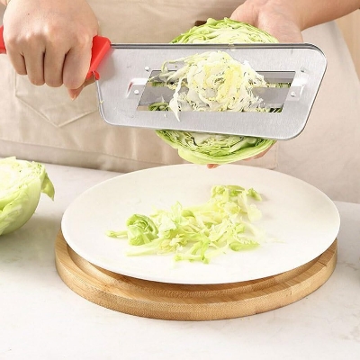 Picture of Durable and Sharp Cabbage Kitchen Knife vegetable cutter slicer with Premium Stainless Steel Cabbage Cutter with Two Sharp Blades Easy to Clean-The Asia Express-Multicolor