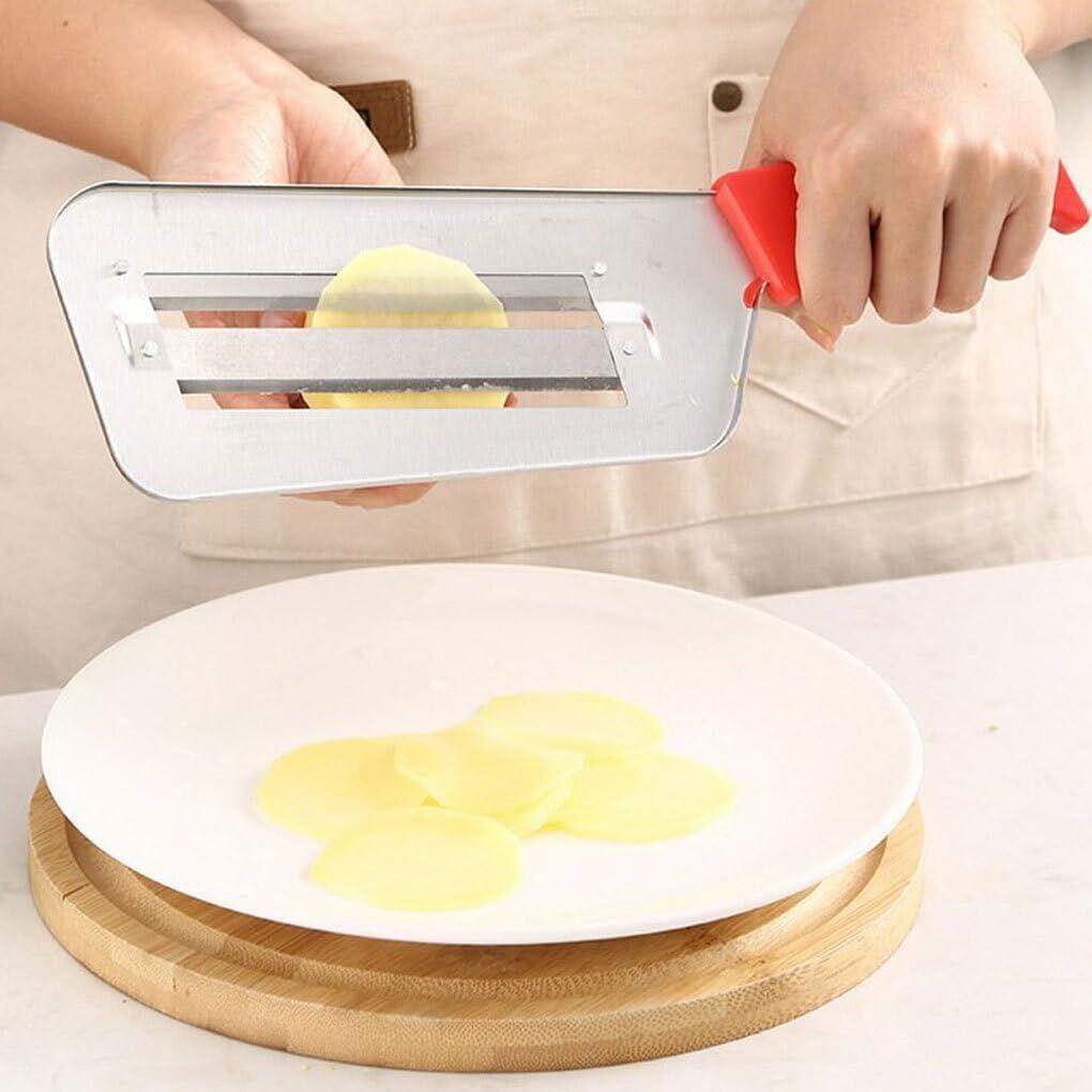 Picture of Durable and Sharp Cabbage Kitchen Knife vegetable cutter slicer with Premium Stainless Steel Cabbage Cutter with Two Sharp Blades Easy to Clean-The Asia Express-Multicolor