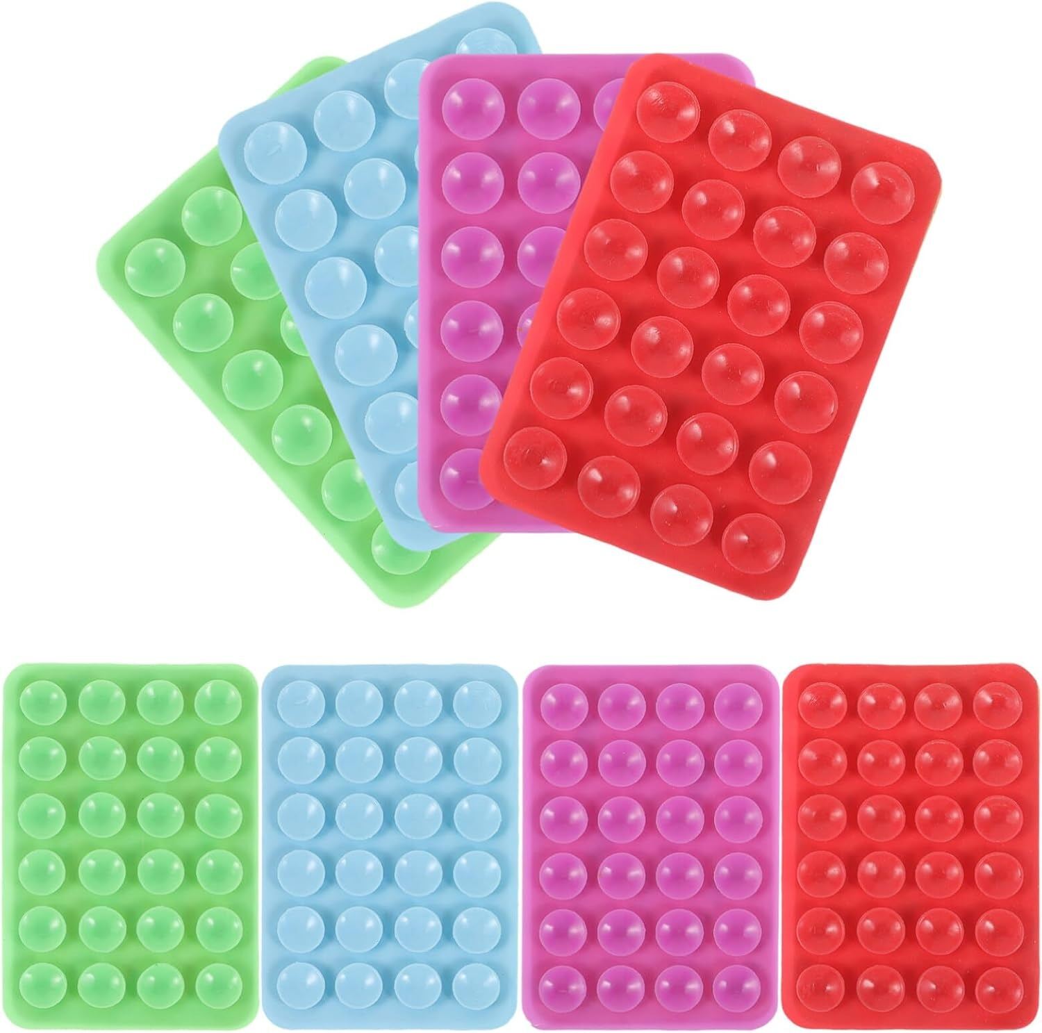 Picture of Double-Sided Silicone Suction Pad Phone Stand Multifunctional Suction Cup Fixture Detachable Hands-Free Mobile Phone Holder for Car, Desk & Home Use- The Asia Express-Multicolor