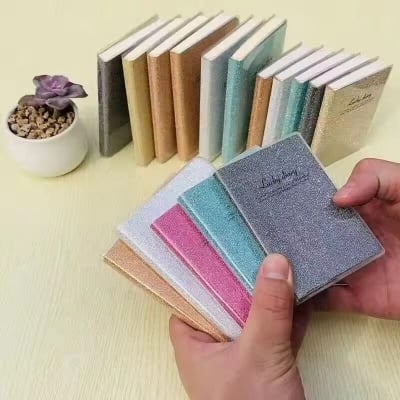 Picture of China Pocket Special Glitter Notepad Mini Sparkly Notebook for Notes, Journaling & School Use- The Asia Express-Multicolor